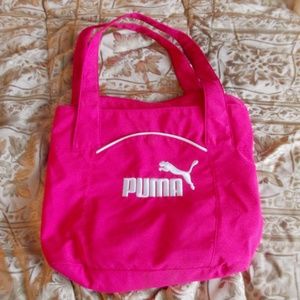 PUMA Fuchsia Pink and White Athletic Tote Bag